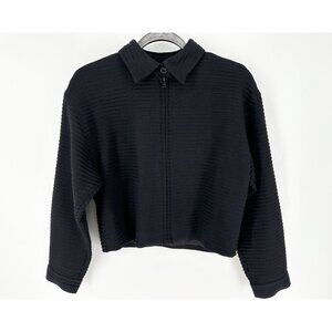 Aritzia Le Four Ribbed Virgin Wool Blend Full Zip Jacket Women’s 2 EUC